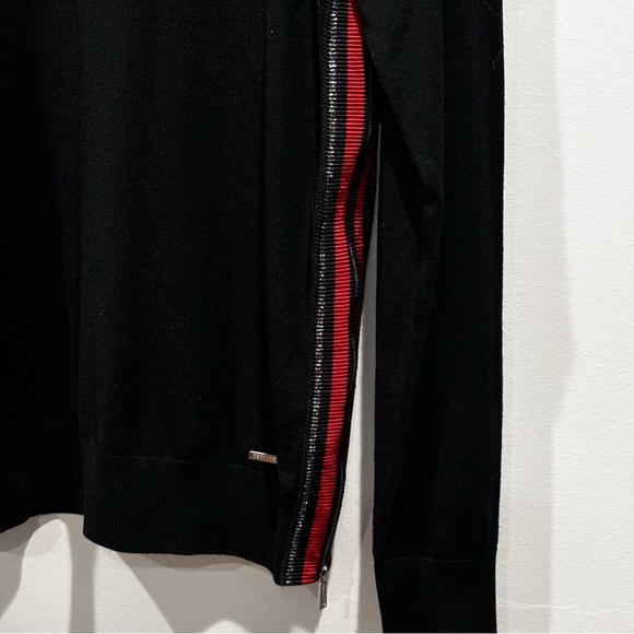 DSQUARED2. The Side Zip Wool Black Crewneck Pullover Zipper Side bands Size L - Picture 12 of 16